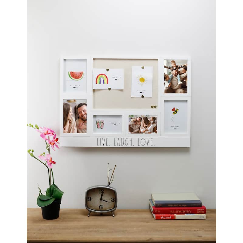 Rae Dunn Collage Picture Frames "LIVE.LAUGH. LOVE" On Sale Bed